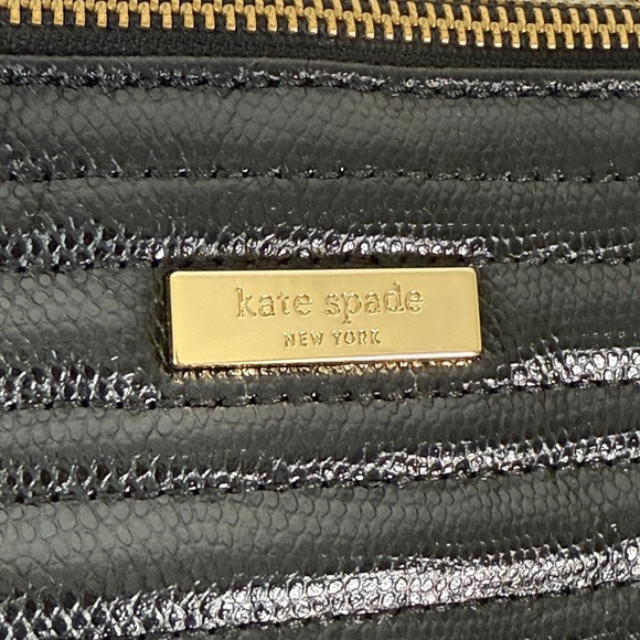 Kate Spade New York Black Textured Tote with Gold Chain - Picture 2 of 10